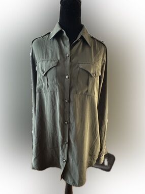 Rock & Republic Olive green blouse